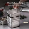 Stainless Steel Insulated Square Bento Lunch Box for Microwave and Fresh-Keeping