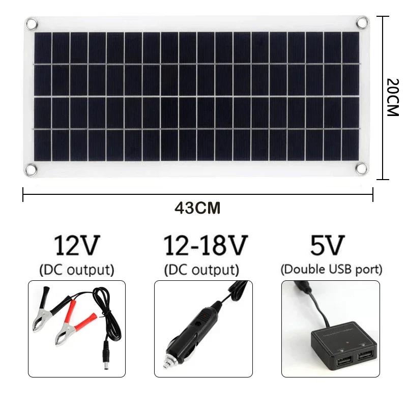 1000W Solar Panel 12V Solar Cell With 60A 100A Controller Solar Charge for Phone RV Car MP3 PAD Charger Outdoor Battery Supply