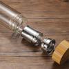 450ml 500ml Travel Glass Water Bottle with Stainless Steel Tea Infuser Filter Double Wall Glass Bottle Tumbler Bamboo Lid