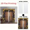 2 Pcs Wooden door sunflower print curtains,suitable for bedroom,living room kitchen decoration,home decoration,window decoration