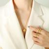 Elegant French Summer Titanium Steel Planet Necklace - Gold Plated Clavicle Chain