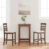 VidaXL Bar Stools with Cushions 2 Pcs Brown Solid Hevea Wood, Chair, Kitchen Bar Chair, Chair of 4102537
