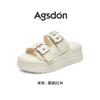 Augustine Platform Slippers Women's Summer Wear 2025 New Casual Muffin Soft-soled Beach with Skirt Sandals