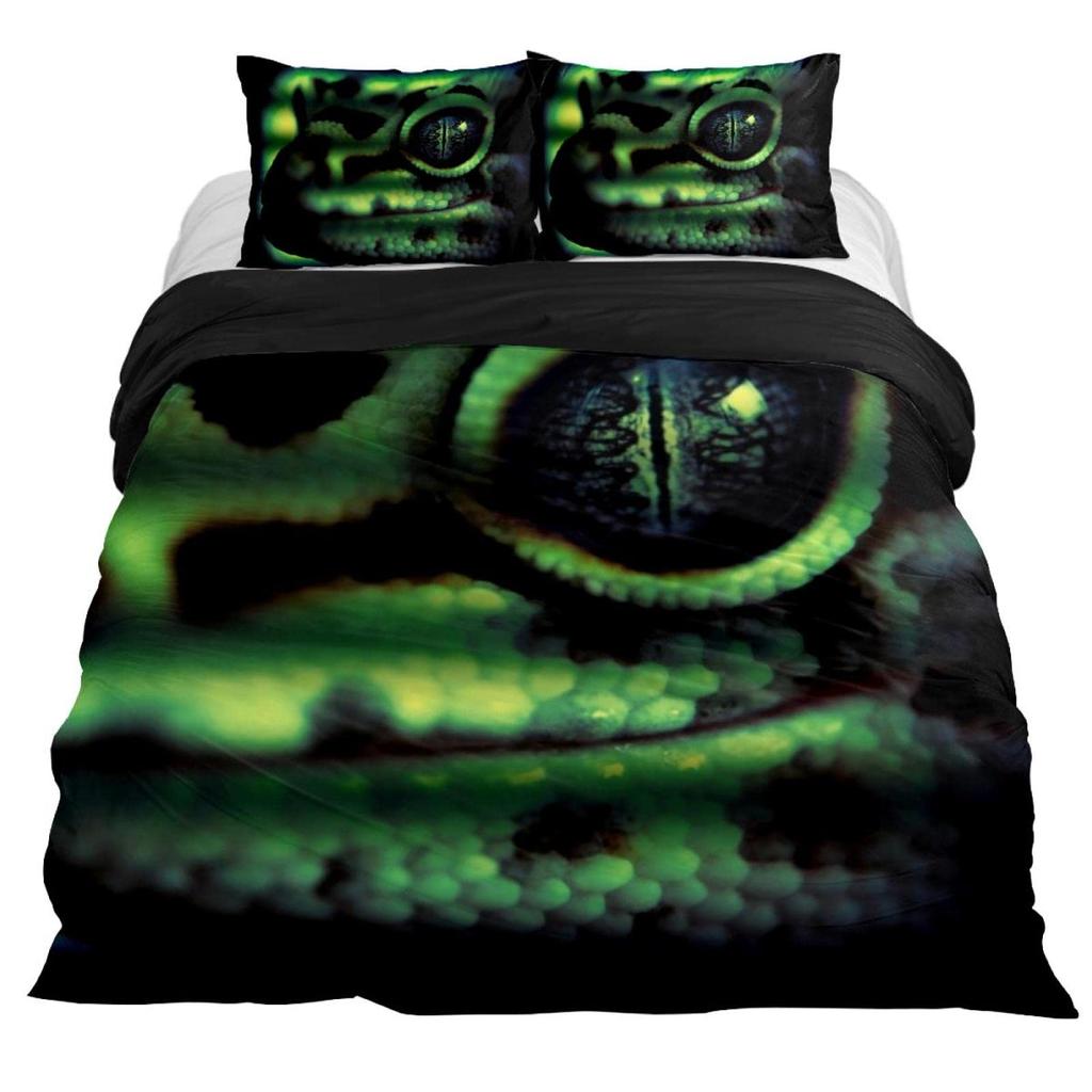 Lizard Duvet Cover Set Reptile Bedding Sets King Size for Boys Girls Toad Tropical Animal Purple Floral Exotic Comforter Cover