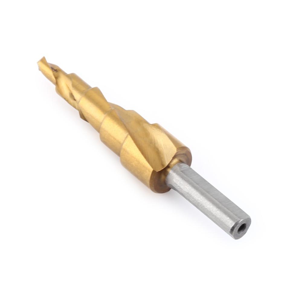 4mm-12mm HSS Step Drill Bit Spiral Flute Step Drill Bits Stepped Cone Drill Bit Drilling Tool
