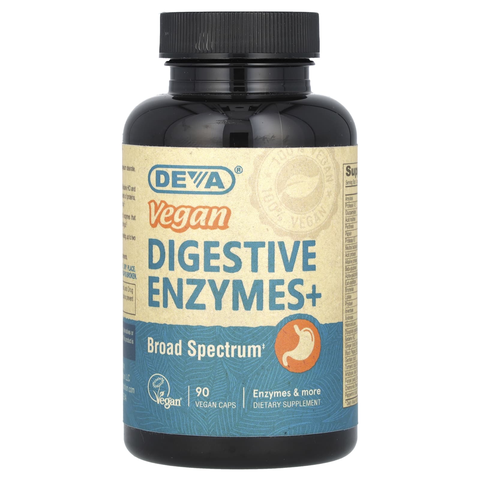 

Deva, Vegan Digestive Enzyme+, 90 Veggie Capsules