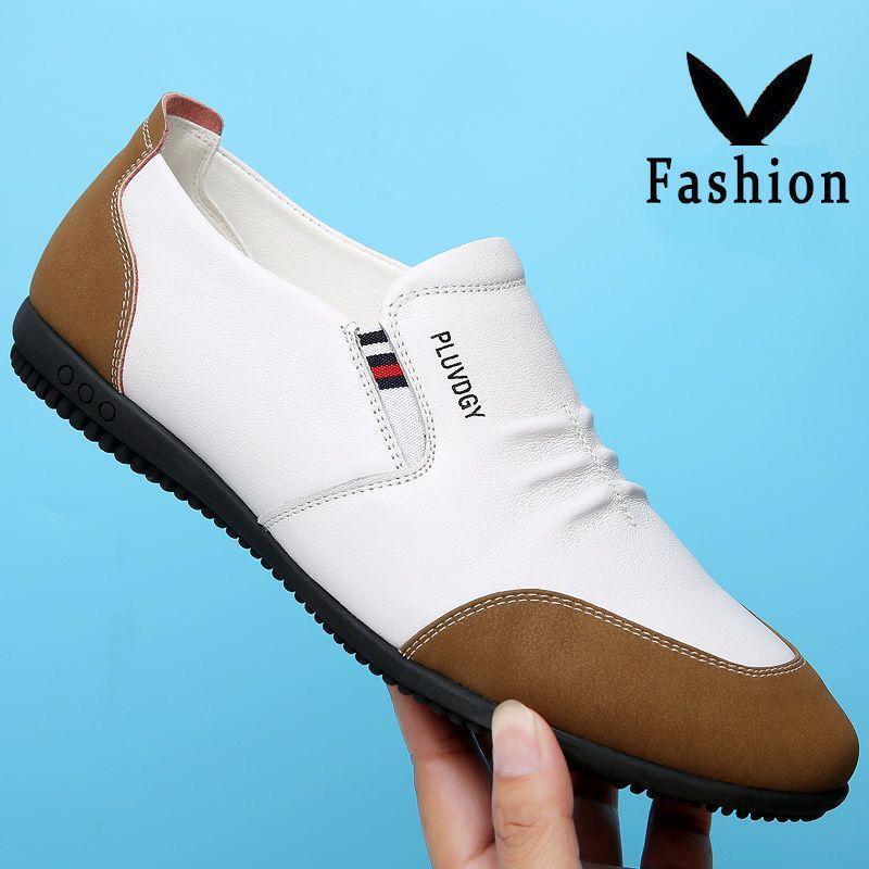 Breathable Faux Leather Men Big Size Flat Loafers Walking Driving Outdoor Travel Soft Shoes