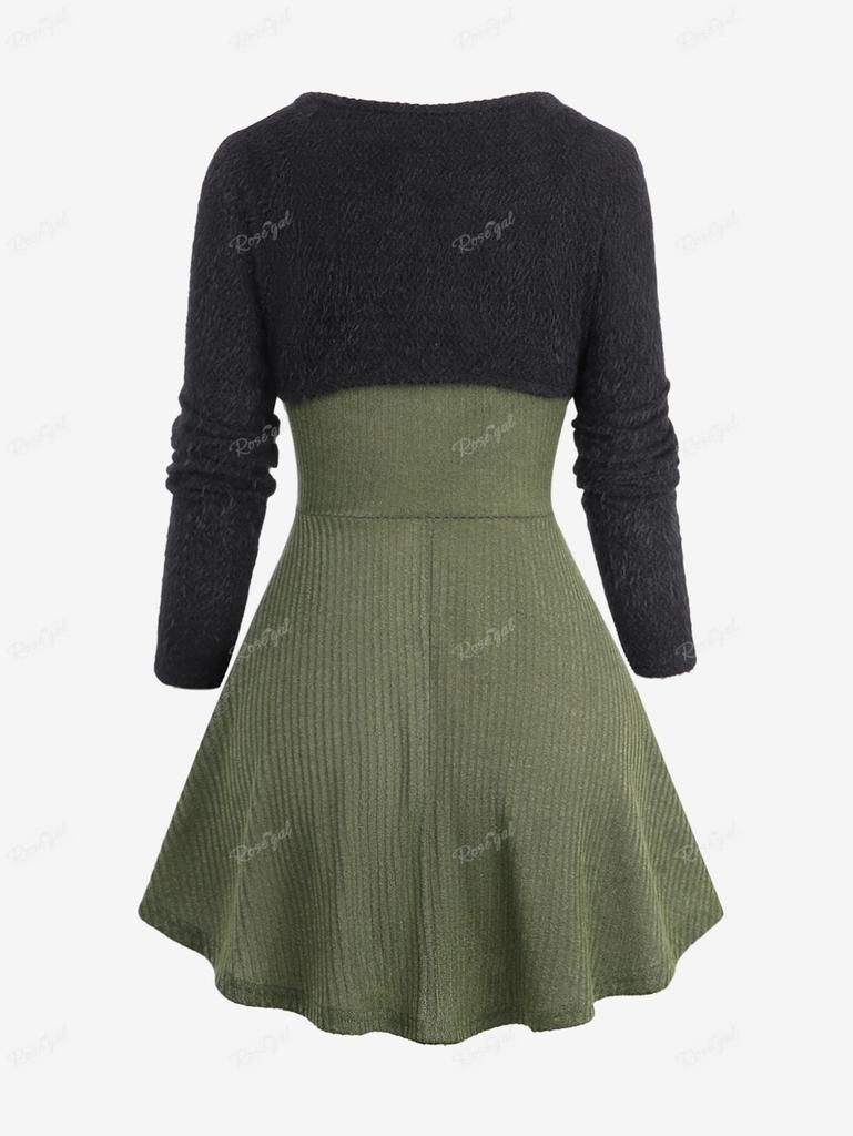 Rosegal Plus Size Ruched Ruffles Ribbed Textured Cami Top Sweater and Buckle Fluffy Shrug Top