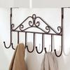 Over The Door Hook Rack No Drilling Wall Mounted Storage Organizer Heavy Duty Metal Door Hanger for Clothes Bags Towels and Accessories