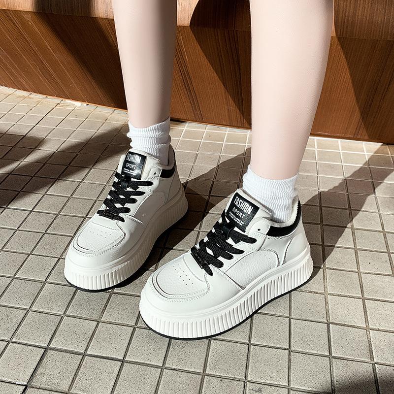 

Зимние теплые новые маленькие толстоподошвенные высокие кеды ангольского красного цвета, бархатные, универсальные, легкие, повседневные белые туфли 40