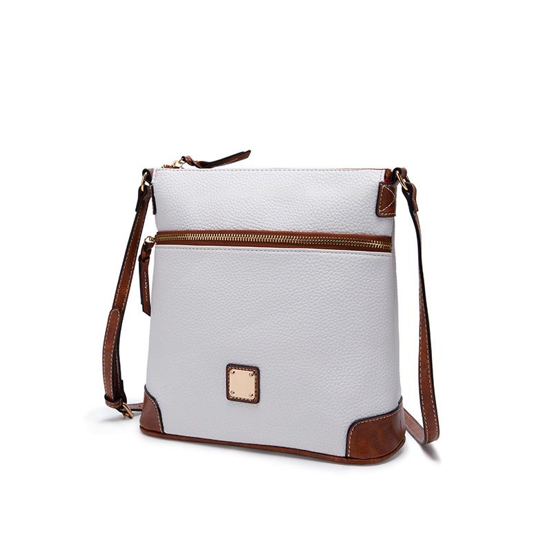 Dámská taška Vintage Pebbled Lychee Grain Textura Crossbody taška Vícebarevná dámská taška