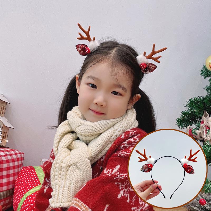

New Christmas Antler Headband with Bells & Tassels - Cute Hair Accessory for Women