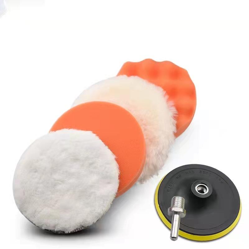 

3inch Car Polishing Disc 6/7/8/11Pcs/Set Self-Adhesive Wool Wheel Polishing Pad Waxing Sponge For Car Polisher Drill Adapter