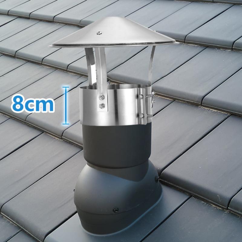 1PC Chimney Cowl Cap roof rain cap chimney Exhaust Hood Stainless Steel Exterior Wall Air Outlet Stove Pipe Protector Cover