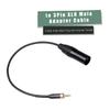 3.5mm Audio Male Plug with Internal Thread to 3Pin XLR Male Adapter Cable for Sony D12/D21 for Sennheiser Wireless Microphones