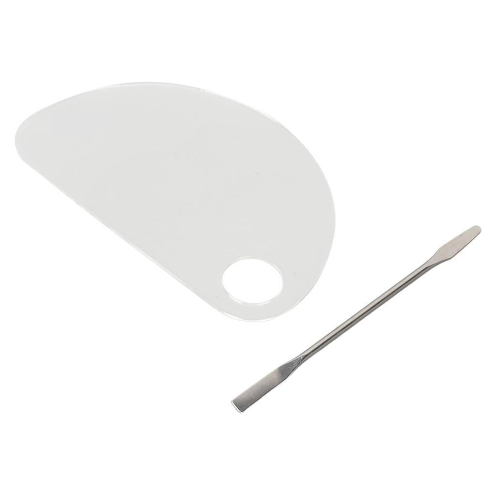 Paint Pallet Acrylic Transparent Semi Circular Avoiding Pollution Smooth Surface Paint Mixing