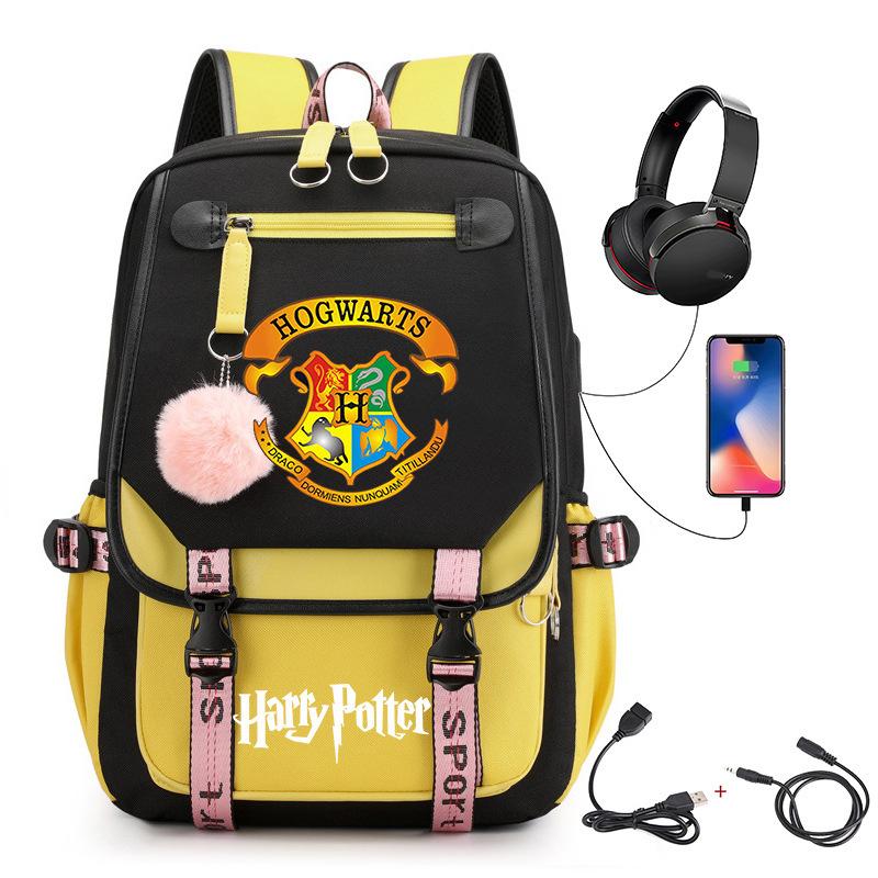 3 Piece School Backpack Set for Students Large Capacity Oxford Cloth Schoolbag with Shoulder Strap and Pencil Case