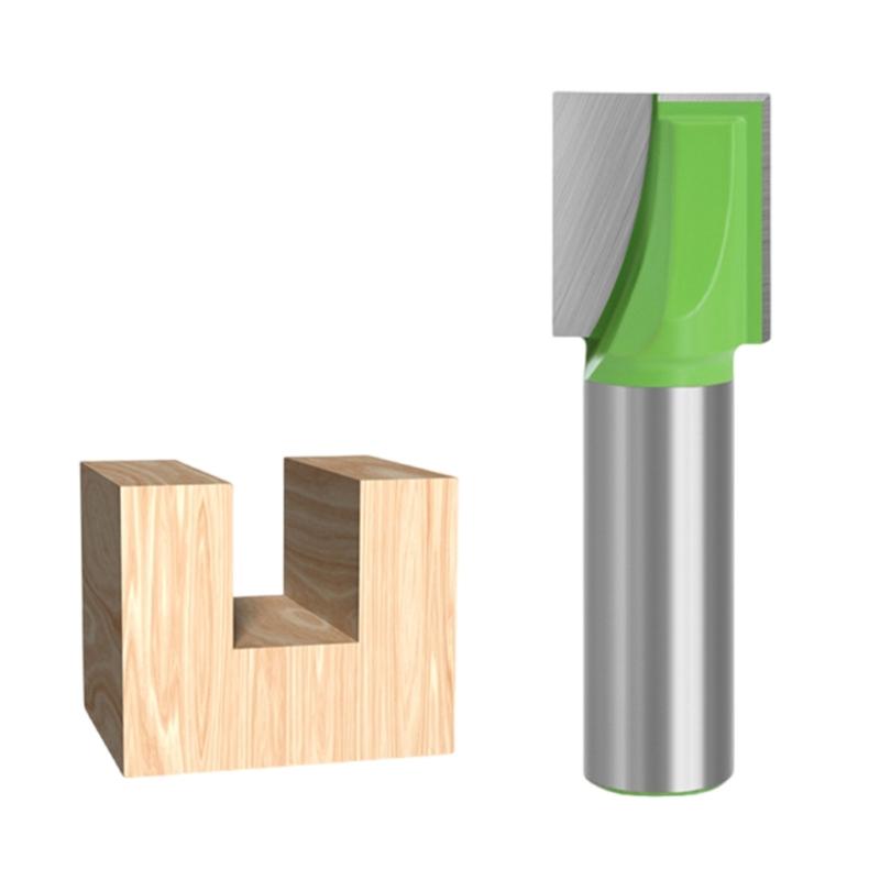 Langlebigkeit Stahlspitzen-Bodenreinigungsfräser für effiziente Holzbearbeitungsaufgaben mit 1/2-Zoll-Schaft und grünen Oberflächen