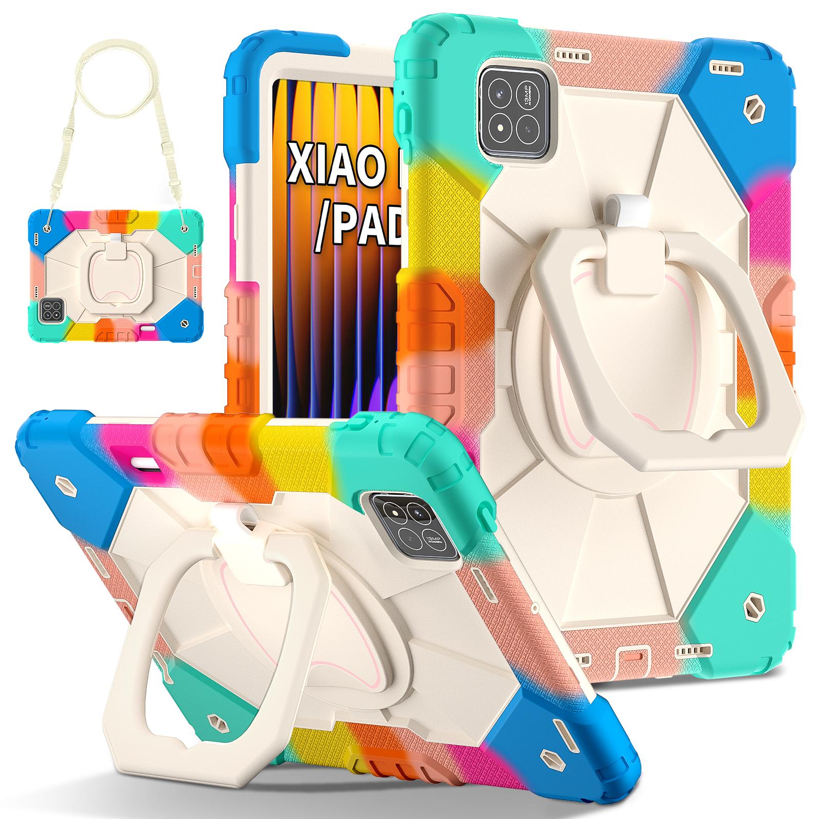 For Xiaomi Pad 7 2025 Case 11.2inch Silicone+PC Armor Case For Xiaomi Pad 7 Pro 11.2  Rotating Tablet Stand Cover Shell Xiaomi Pad 7 11.2