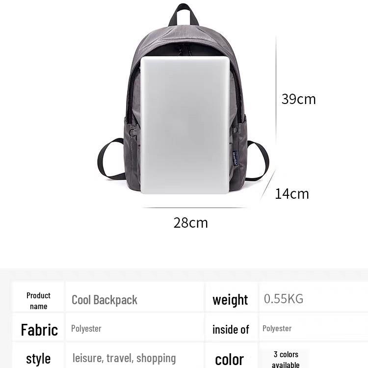 Rakuten Japan Large Capacity Laptop Backpack for Business and Travel - Black Gray