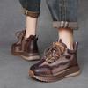 Women's Shoes 2026 Retro Casual Shoes Women's Autumn New Versatile Color Blocked High Top Shoes Short Boots
