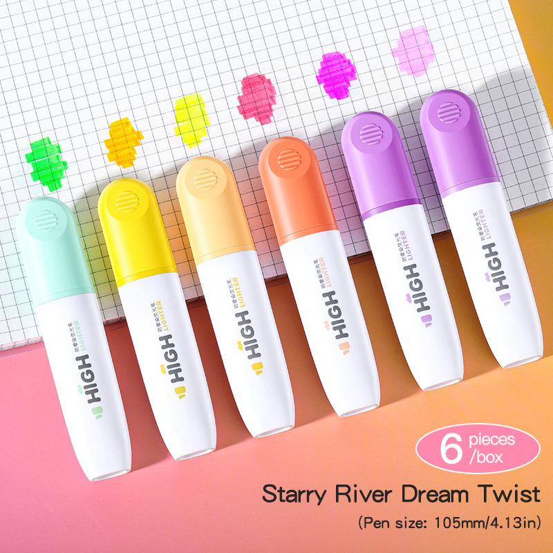 Fluorescent Pen No Smudging Series High-Beauty Student Reading and Learning Marker Stationery Pen