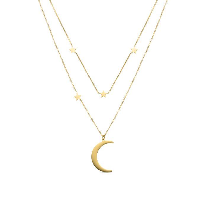 Collier - LUXENTER - Monil - Or jaune 18 carats - 47 cm + 5 cm de rallonge - Femme