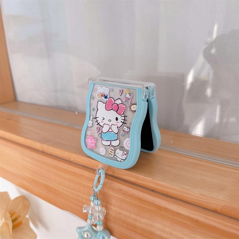 Hello KT Cat Samsung Galaxy Z Flip Protective Case with Lanyard (compatible with Flip7/6/5/4/3)