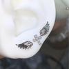 New Sale 3/4Pcs Vintage Fashion Shining Angel Wings & Cross Earrings For Women And Couples Personality Ear Studs Jewelry Gifts
