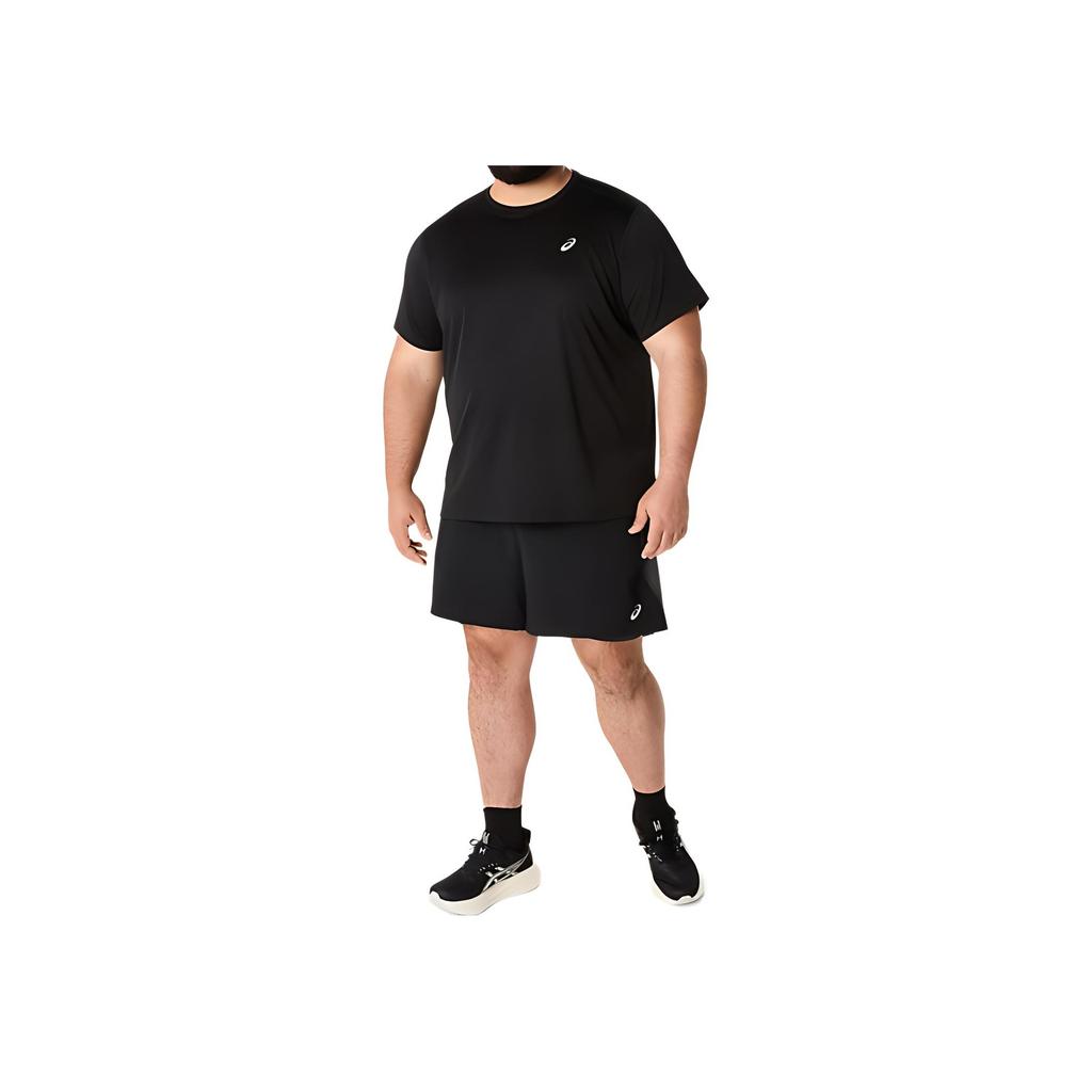 Asics Round Neck Running Comfortable Casual Short Sleeve T-Shirt Men Tops Black 2011D242-001