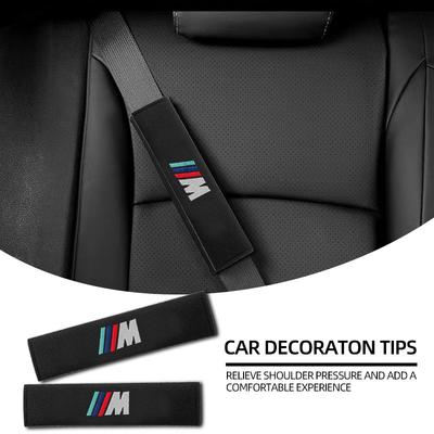 2Pcs Car Seat Shoulder Belt Cover Protector Pad Auto Accessories for M E39 E46 E90 E36 E60 E34 E30 F30 X1 X3 X5 X6 71 E92 E93 E87