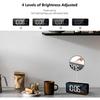 Digital Alarm Clock, Alarms With Size LED Display, Portable Mirror Alarm Clock With Double Alarm, Smart Alarm Clock, Snooze 4 Levels Of Bright