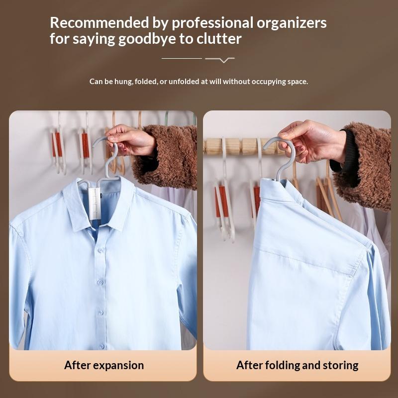 5Pcs Multifun Cloth Hanger Foldable Portable Travel Saving Space Ultra-Light Clothes Hangers For Home Business Trip Vacation
