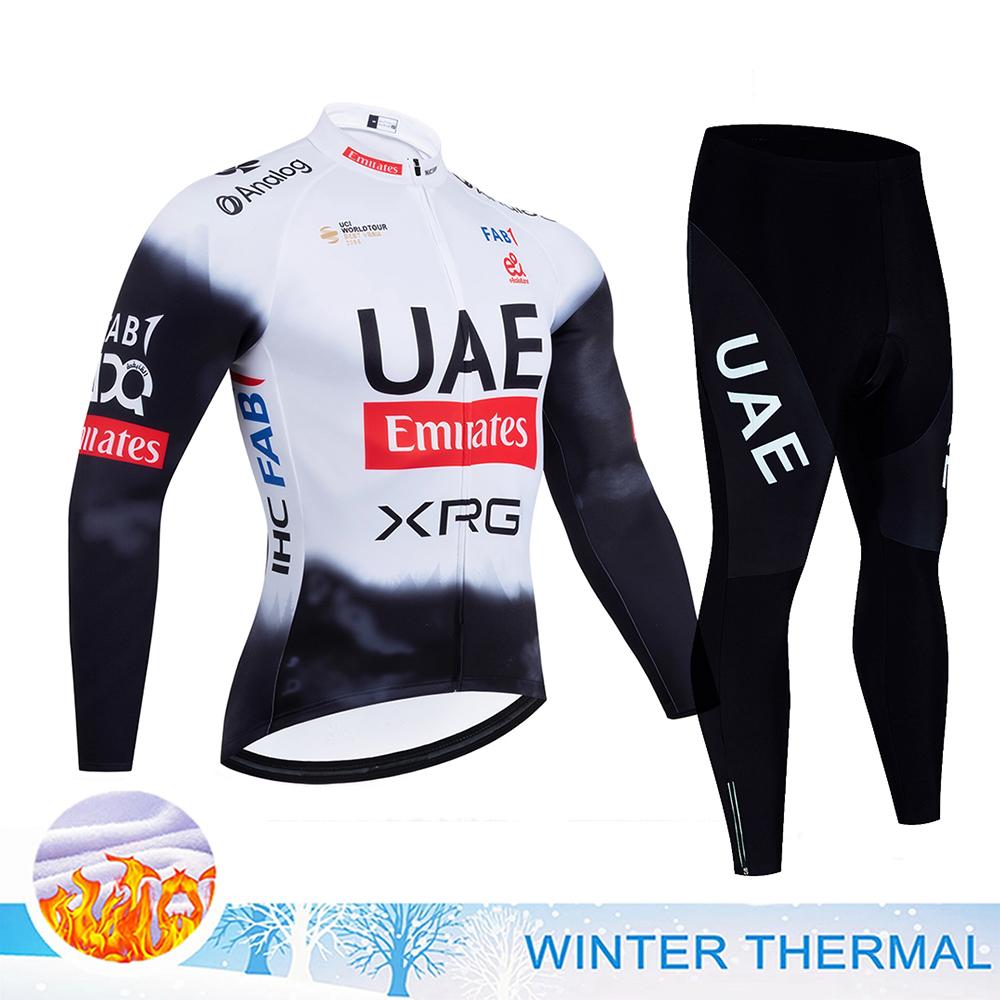 

2026 Winter Warm Cycling Clothing Set Man Winter Cycling Woman Set Road Bike Clothing Thermal Underwear Men Winter Riding Suit Cyling Jersey Men Asian sizes - S