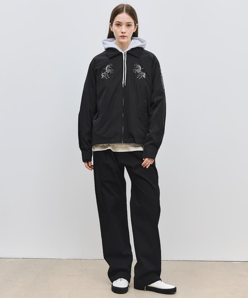 Keuleogsi Semi-Wide Twill Pants Black