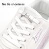 1Pair 8MM Flat Tennis No Tie Shoelace Press Lock Shoelaces Without Ties Elastic Laces Sneakers Adult Kids for Shoes Accessories