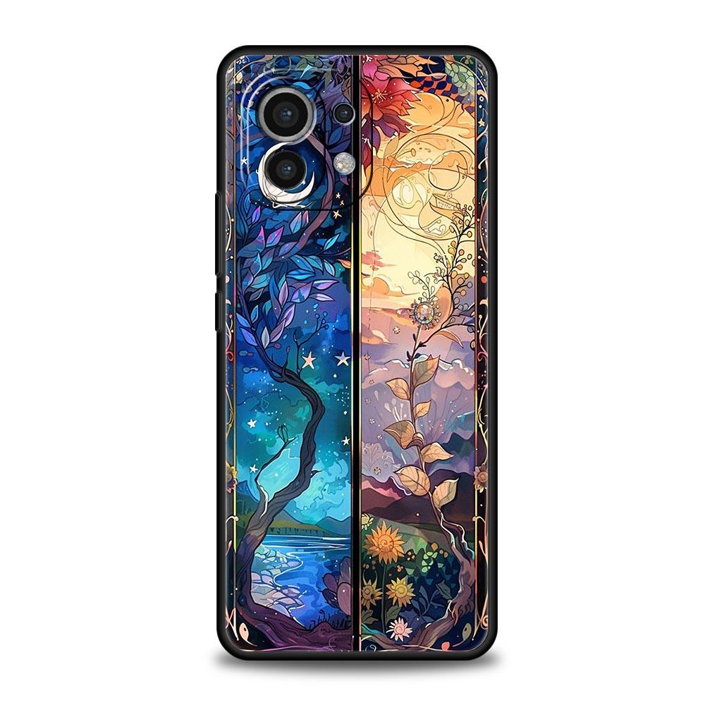 Beautiful Sun Moon Glass Phone Case Cover for Xiaomi Mi 17 15 14 13 12 11 Ultra 15T 14T 13T 12T 11T Pro Lite 5G Soft TPU Shell