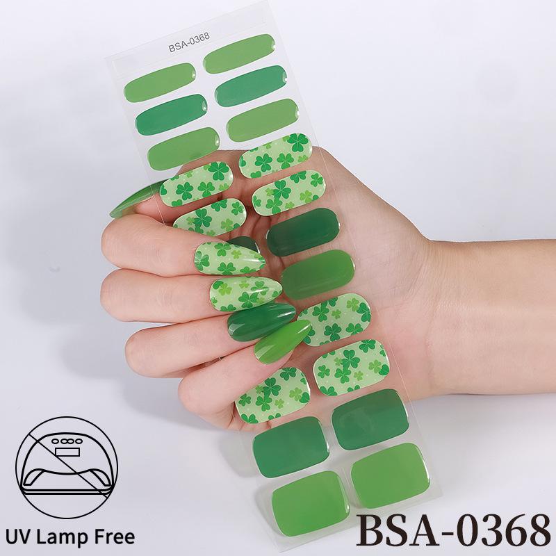 Adesivi per Unghie in Gel Impermeabili Francesi - Carini Cartoni Animati Nail Art Senza Cottura per Stili Europei e Americani