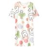 Women's Cartoon Cotton Nightgown with Bra Pads - Short Sleeve, 2024 Summer Style Pajamas