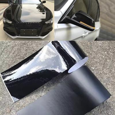 1Pc 10*100cm Car Body Stickers,Matte Glossy Black Protective Film,Car Body Sticker Wrapping Foil,Decorative Sticker Accessories