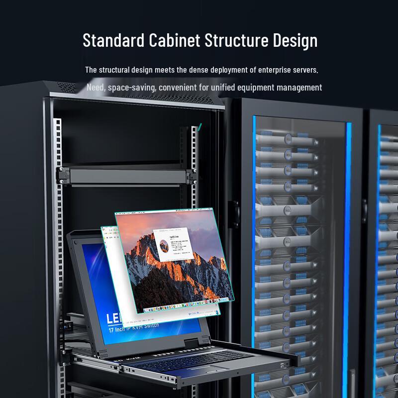 MT-viki 8-Port IP Remote KVM Switch with 17-inch LED Console