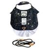 Luxury Dog Harness Leash Set Black Princess Dress with Bowknot Lace Chest Strap Puppy Walking Lead Rope for Maltese Schnauzer