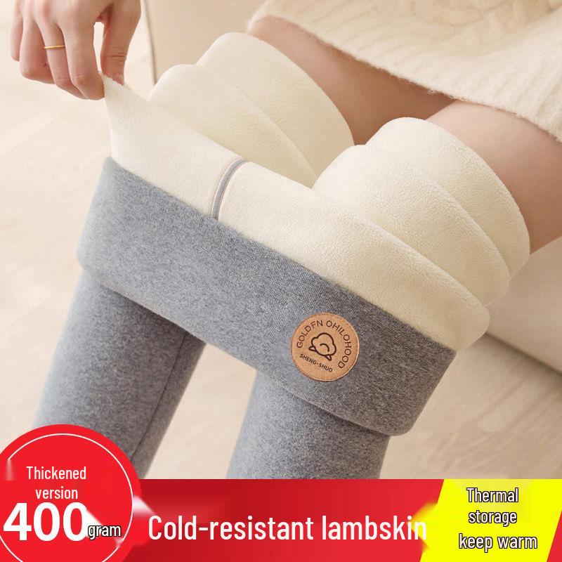 MXL005 Women's Lambswool Fleece-Lined High-Waisted Winter Leggings - Extra Thick & Warm