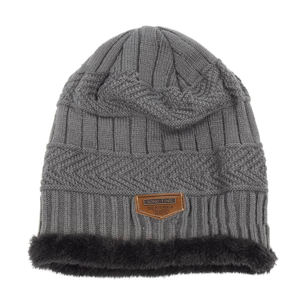 Men's Fashion Warm Oversized Thick Soft Oversized Coarse Knit Casual Knit Hat