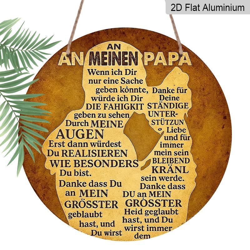 

2D Flat Aluminum Father s Day-themed Ornaments in Various Sizes. Featuring A Silhouette of A Father and Daughter Embracing, These Make An Ideal 7.87×7.87inch