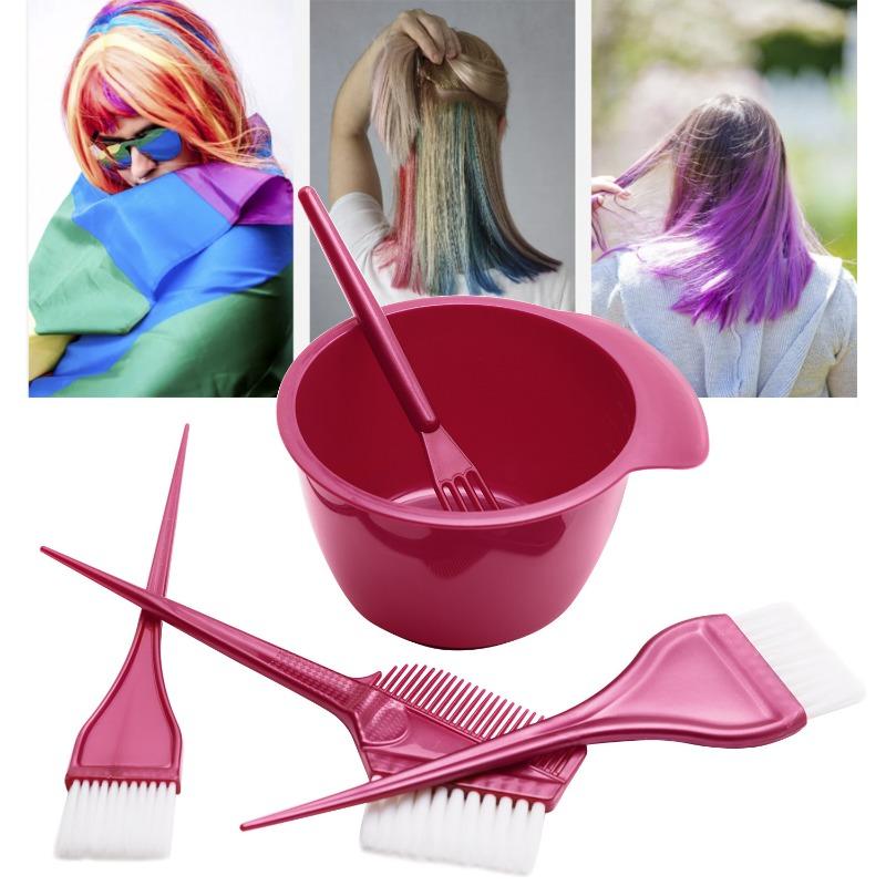 

Premium Salon Hair Dye Kit 3/5PCS Hair Coloring Brush and Bowl Set DIY Hair Dyeing Bleach Barber Hairs Color Applicator Tools