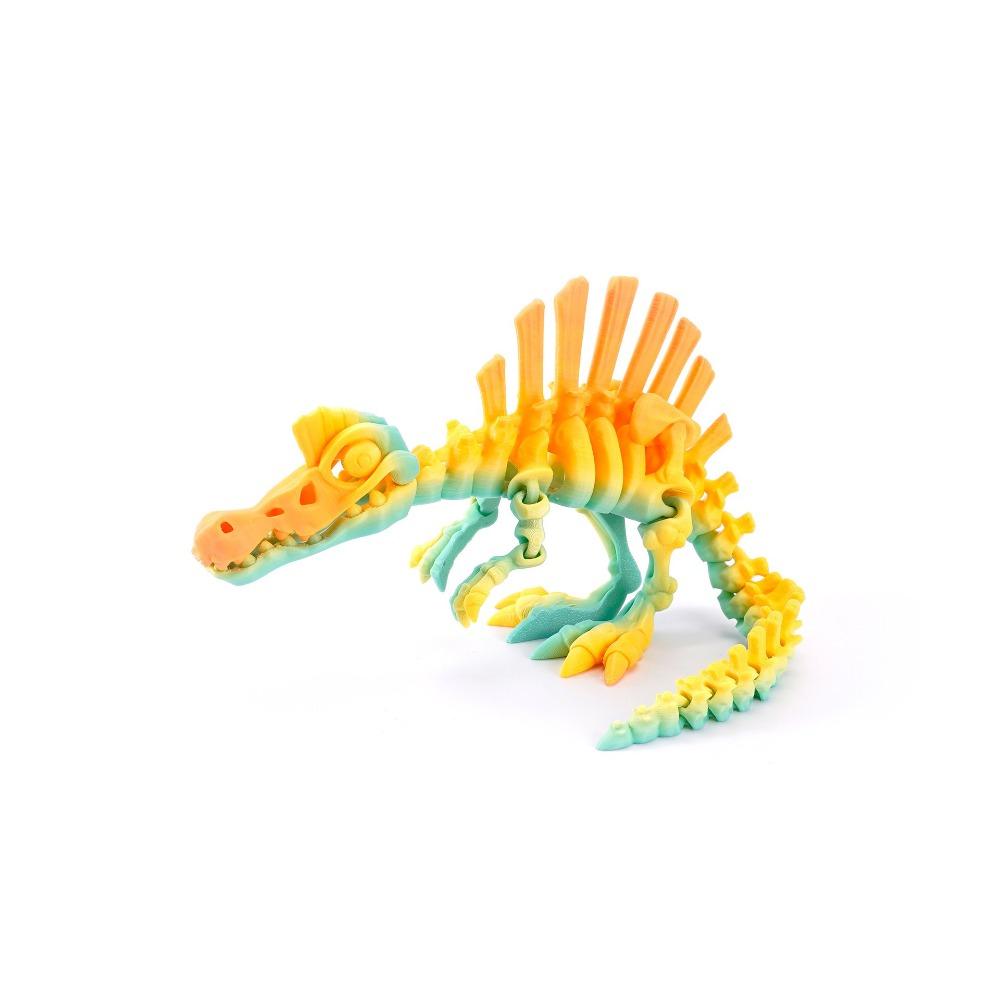 Multi-Color 3D Printed Echinosaurus Dinosaur Mini Size Bone Model Movable Dragons Figurine Movable Joints Desktop Craft
