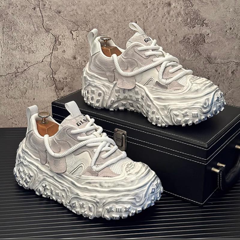 Fashion 2025 new thick-soled retro sports versatile and trendy height-increasing casual shoes Zapatillas  Hombre b10