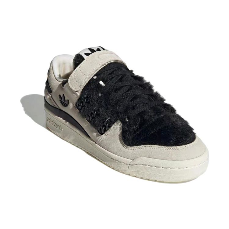 Adidas Oryginalne Forum 84 Low Skórzane Retro Niskoprofilowe Sneakersy Unisex Beżowy Czarny HQ8507