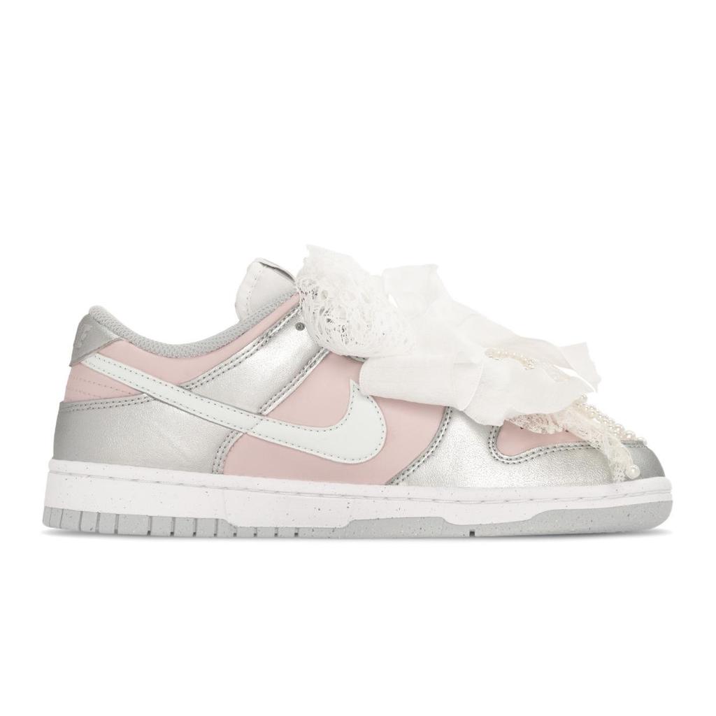 Nike Dunk Sparkling Galaxy Low Top Skateboard Shoes Women's Pink Silver DD1873-113(TeamA-S-BOX)